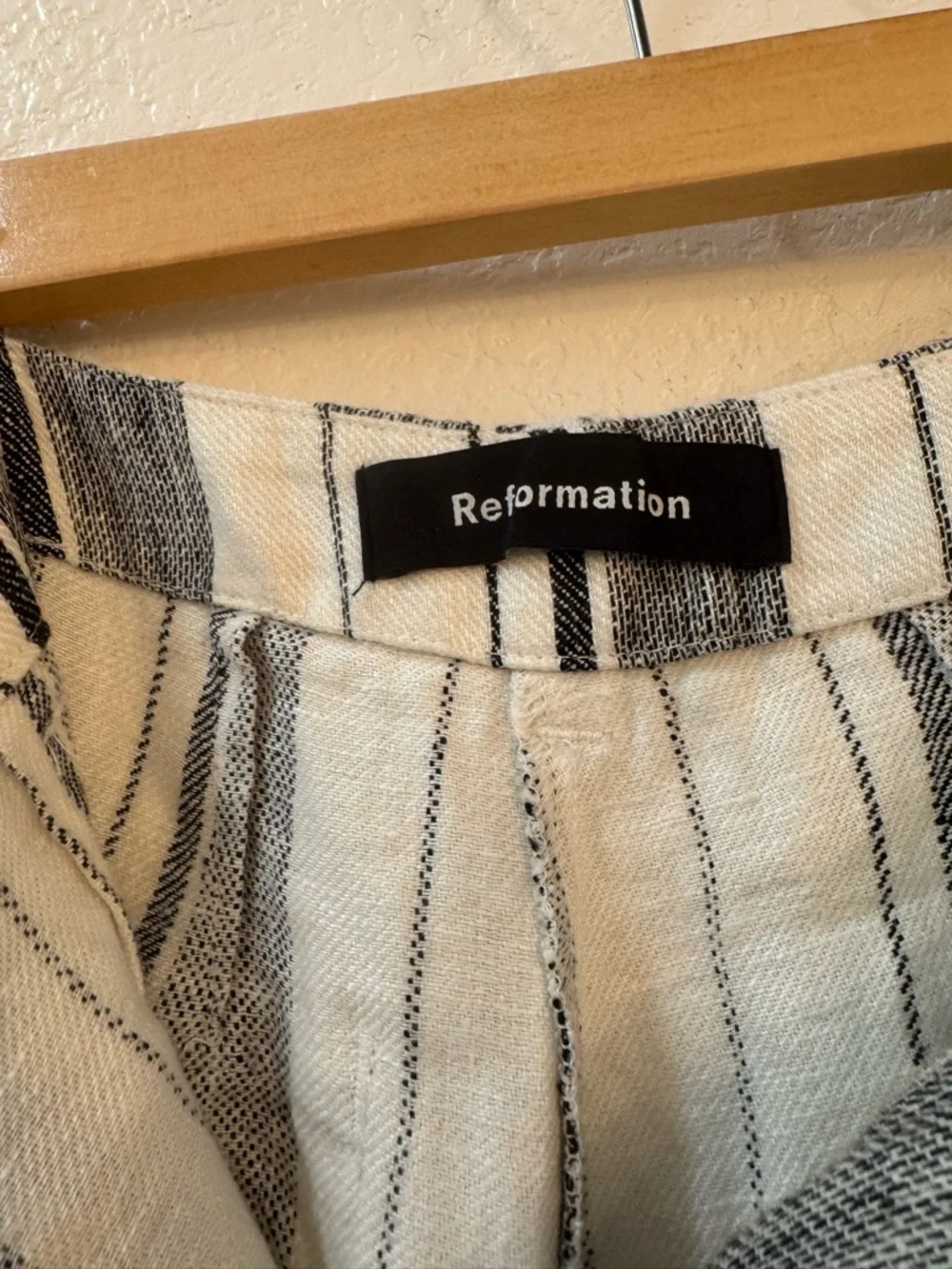 Reformation Tahiti Linen Cropped Ankle High Rise Relaxed Fit Straight Leg SZ 0